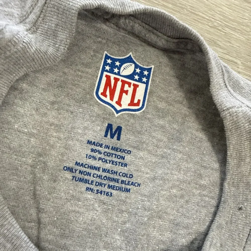 Denver Broncos Shirt Super Bowl 50 Champions NFL Men's Gray Tee Medium